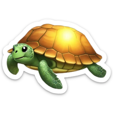 Turtle in the sun sticker