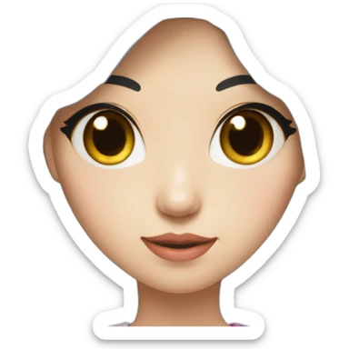 Evelyn Cathy Widjaja - asian black hair girl sticker