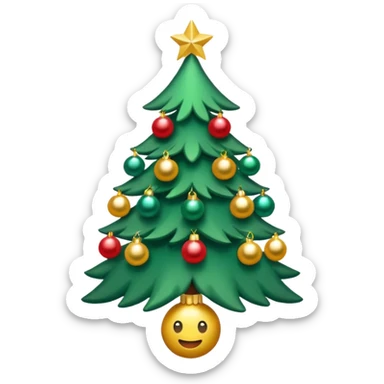 Emoji sapin avec bandeau 'ACMS' sticker