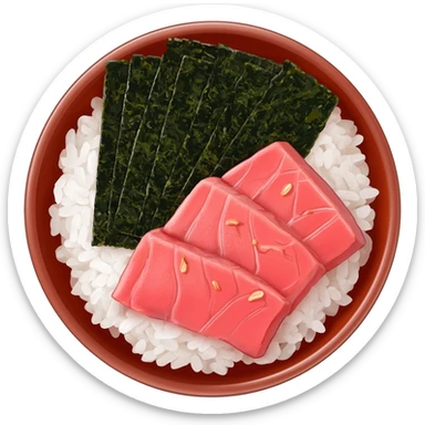 tuna, seaweed and rice bowl sticker