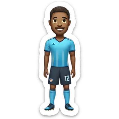 Joueur de football avec un dégradé sticker