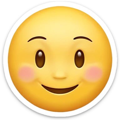 Round yellow face emoji smiling with no eyes sticker