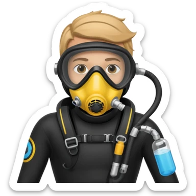 scuba diver sticker