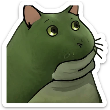 Fat tabby cat lounging in the couch  sticker