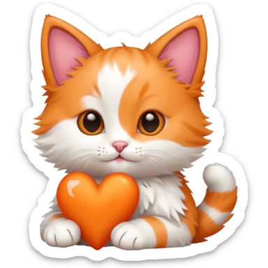 Hello  kiti avec un coeur sticker