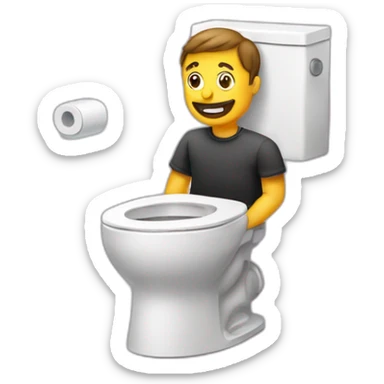 Hommer sur des toilettes sticker