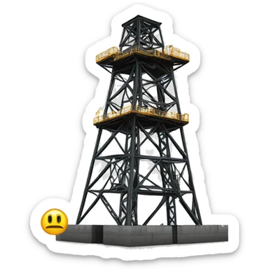 oil derrick sticker