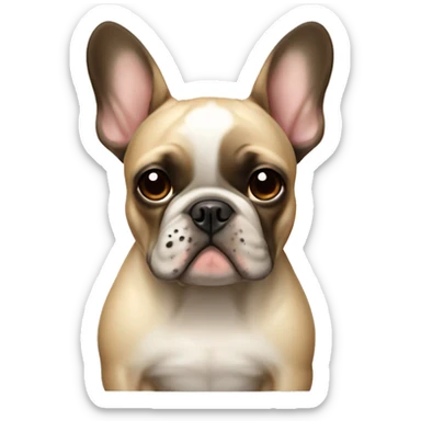 French bulldog beige with dark spots on the body sticker