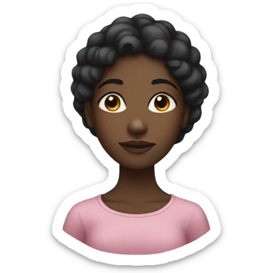 Black girl with edges  sticker