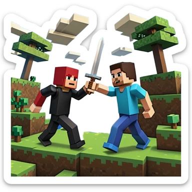 Roblox vs Minecraft  sticker
