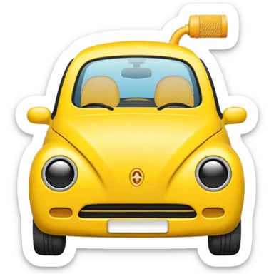 vibrant colors car pollen filter emoji style icon sticker