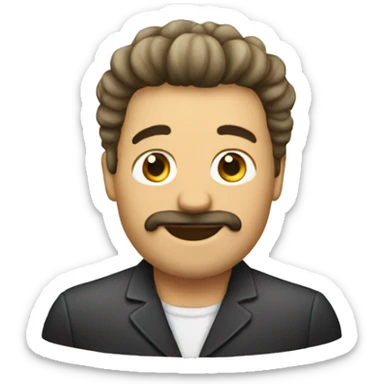 gnocchi hair man sticker