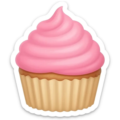 Cupcake with pink icing sticker