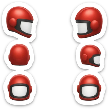 cartoon red spacial helmet sticker