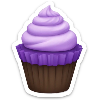 Purple cupcake sticker
