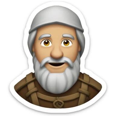 happy medieval peasant sticker