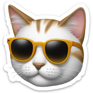 Cat with sunglasses sticker