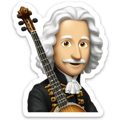 Antonio Vivaldi banjo baroque sticker