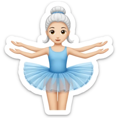 Kumral saçlı ve kıvırcık saçlı bir balerin sticker