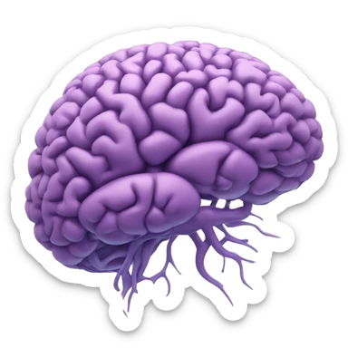 brain with neurons sticker