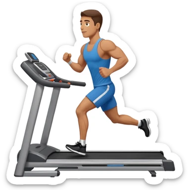 guy working out walking  sticker