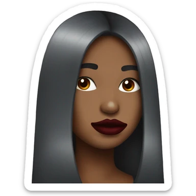 Dark red lips sticker