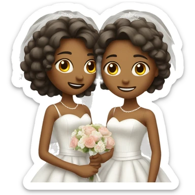 Two girls marriage sticker