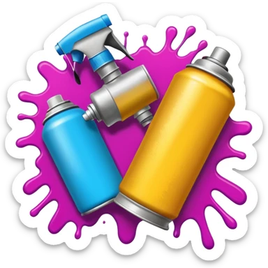 Graffiti painting sticker