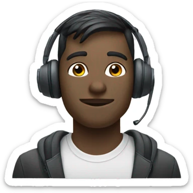 coinbase employee that has a headset on sticker