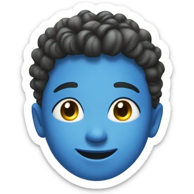 cheerful boy under blue sky with a $ on his forehead  sticker