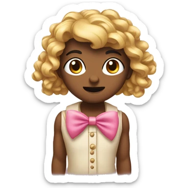 😧 with a bow sticker