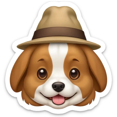 Hund mit Mütze sticker