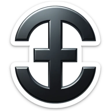 $ dollar black symbol sticker