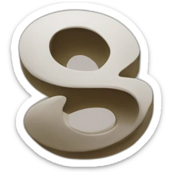 the letter s with a curl like in the @ symbol sticker