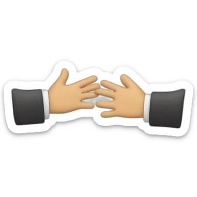 Two hands meeting together in a high-five clap. Add motion lines as used in coming to indicate the two hands meeting and also lines to indicate the sound of the clap. sticker