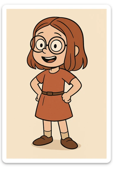 Little girl Gloria Steinem  sticker