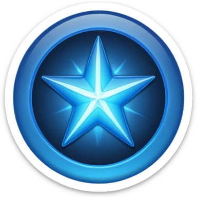 Blue star let it be more like a circle  sticker