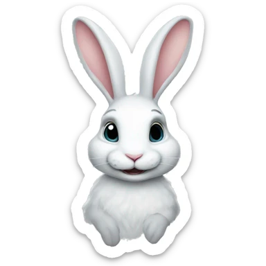 white rabbit alice in wonderland  sticker