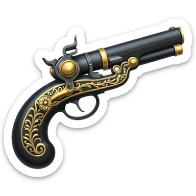 Flintlock pistol sticker