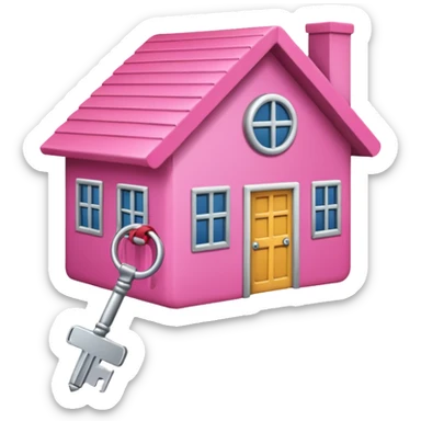 pink house key emoji sticker