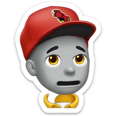 bart simpson happy with a chicago bulls cap sticker