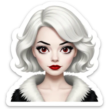emma stone as Cruella sticker