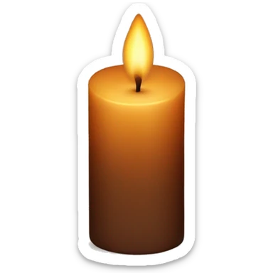 brown candle sticker