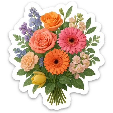 bouquet of flowers sticker