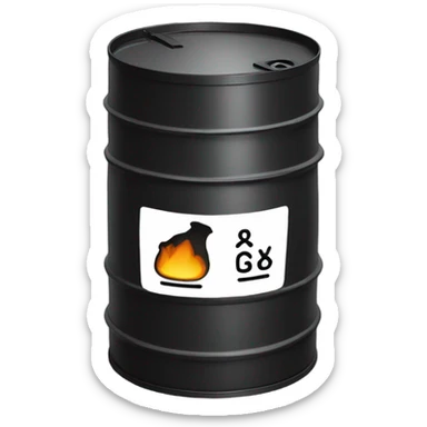 black oil barrel sticker