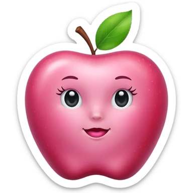 make apple-style emojis, make them pink, coquettish, aesthetic, cute, feminine sticker