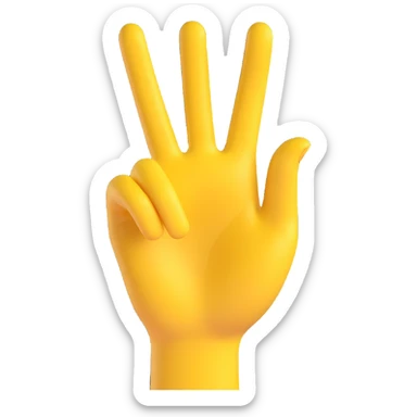 Convert the hand making the 'OK' gesture into a 3D emoji style with a smooth and rounded look, keeping the pose and proportions intact. Use yellow emoji color. Transparent background. sticker