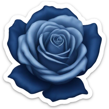 Navy blue rose sticker