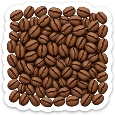 Ground coffee beans sticker