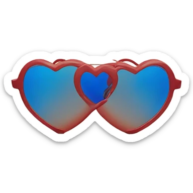 heart blue sunglasses sticker